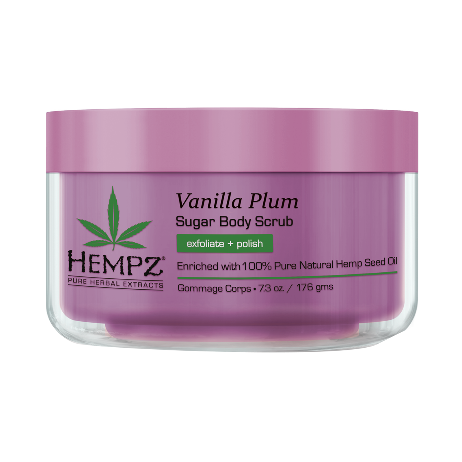 Vanilla Plum Herbal Sugar Body Scrub Hempz CosmoProf