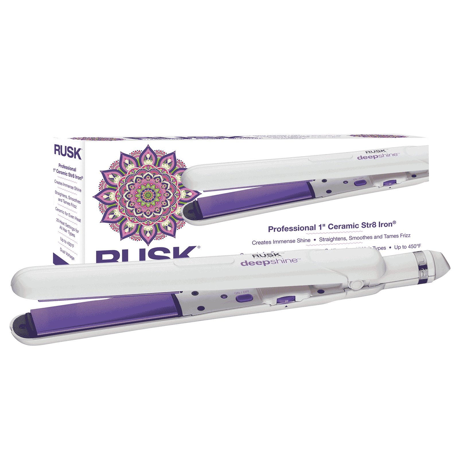 BOHO Deepshine Str8 Flat Iron 1 Inch Rusk CosmoProf