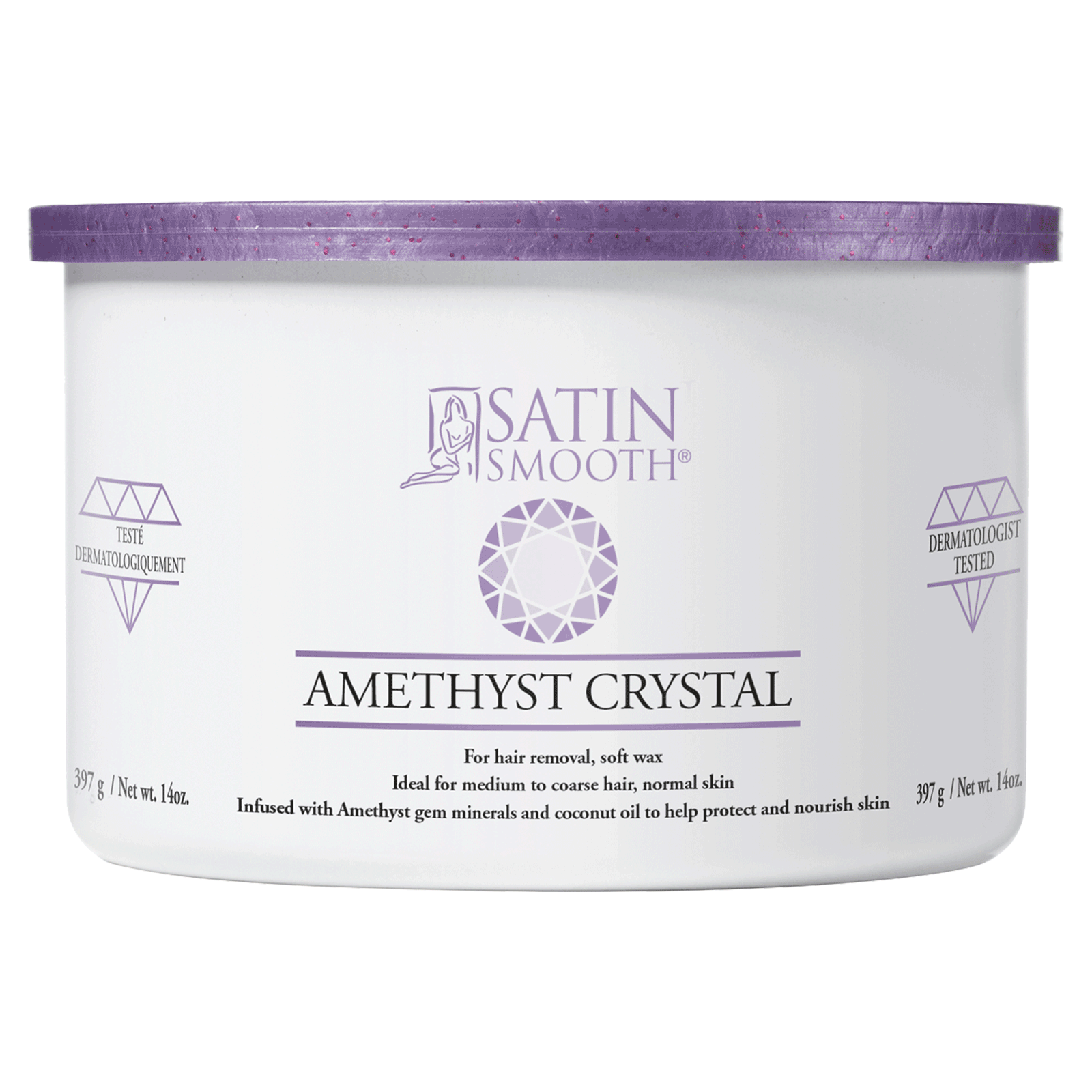 Gem Wax Amethyst Crystal Satin Smooth CosmoProf