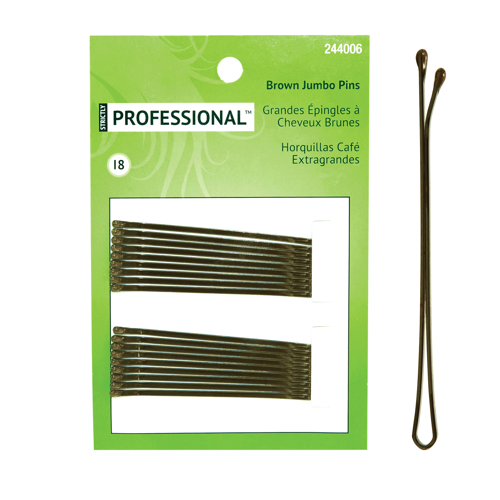 Brown Jumbo Roller Pins Strictly Professional CosmoProf