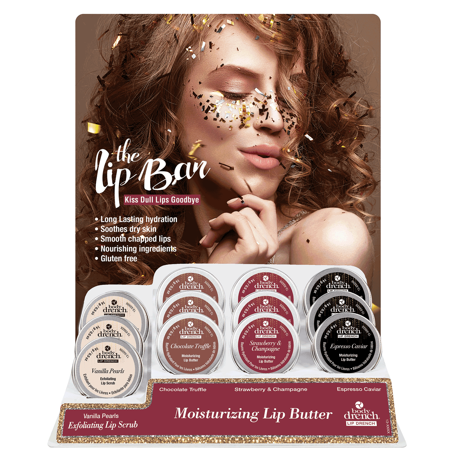 The Lip Bar 12 Count Display Body Drench CosmoProf