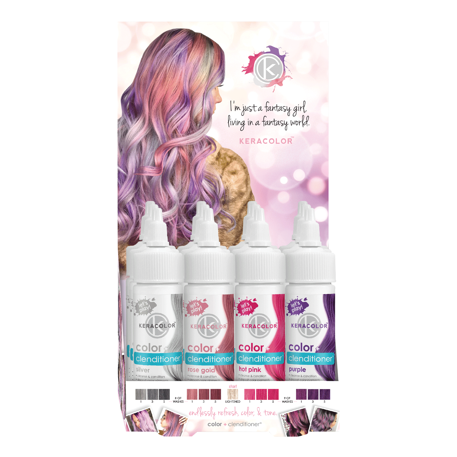 Clenditioner KeraCrayon Ethereal 12 Count Display Keracolor CosmoProf