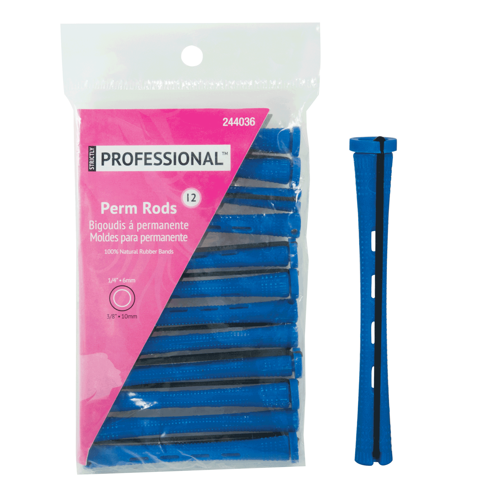 Long Perm Rod Blue Strictly Professional CosmoProf