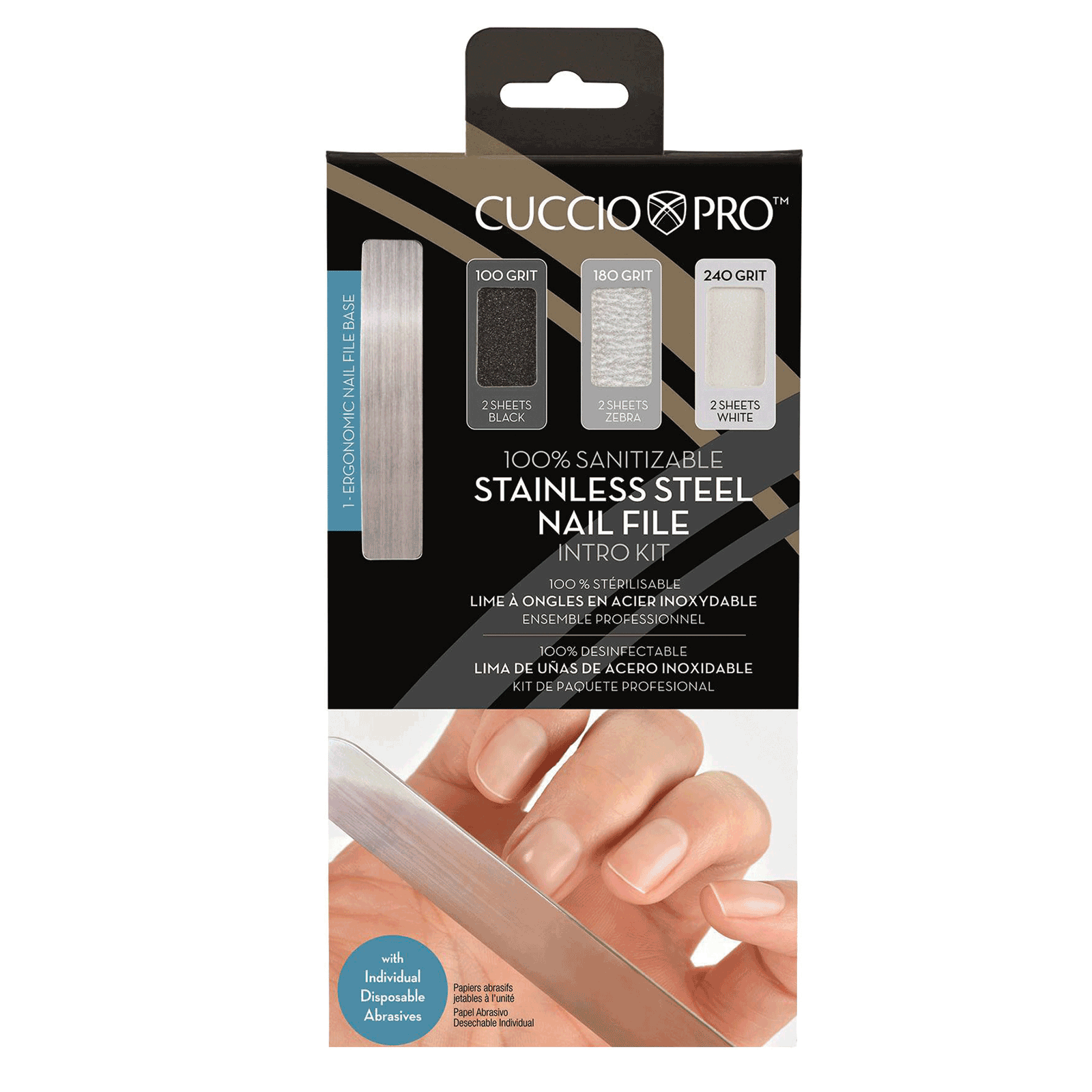 Cuccio Pro Stainless Steel Nail File Cina Star Cuccio Pro Stainless Steel Nail File