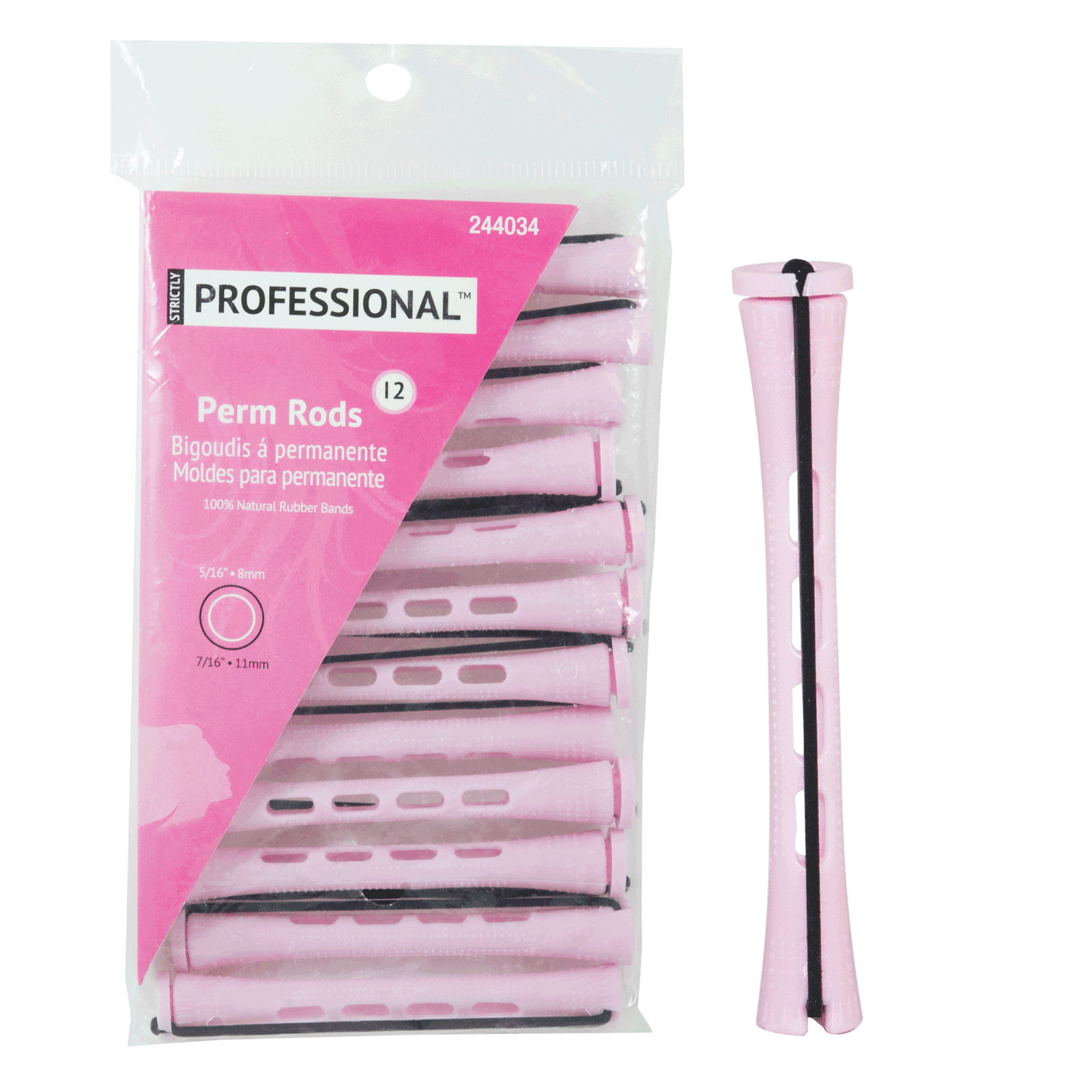 Long Perm Rod Pink Strictly Professional CosmoProf