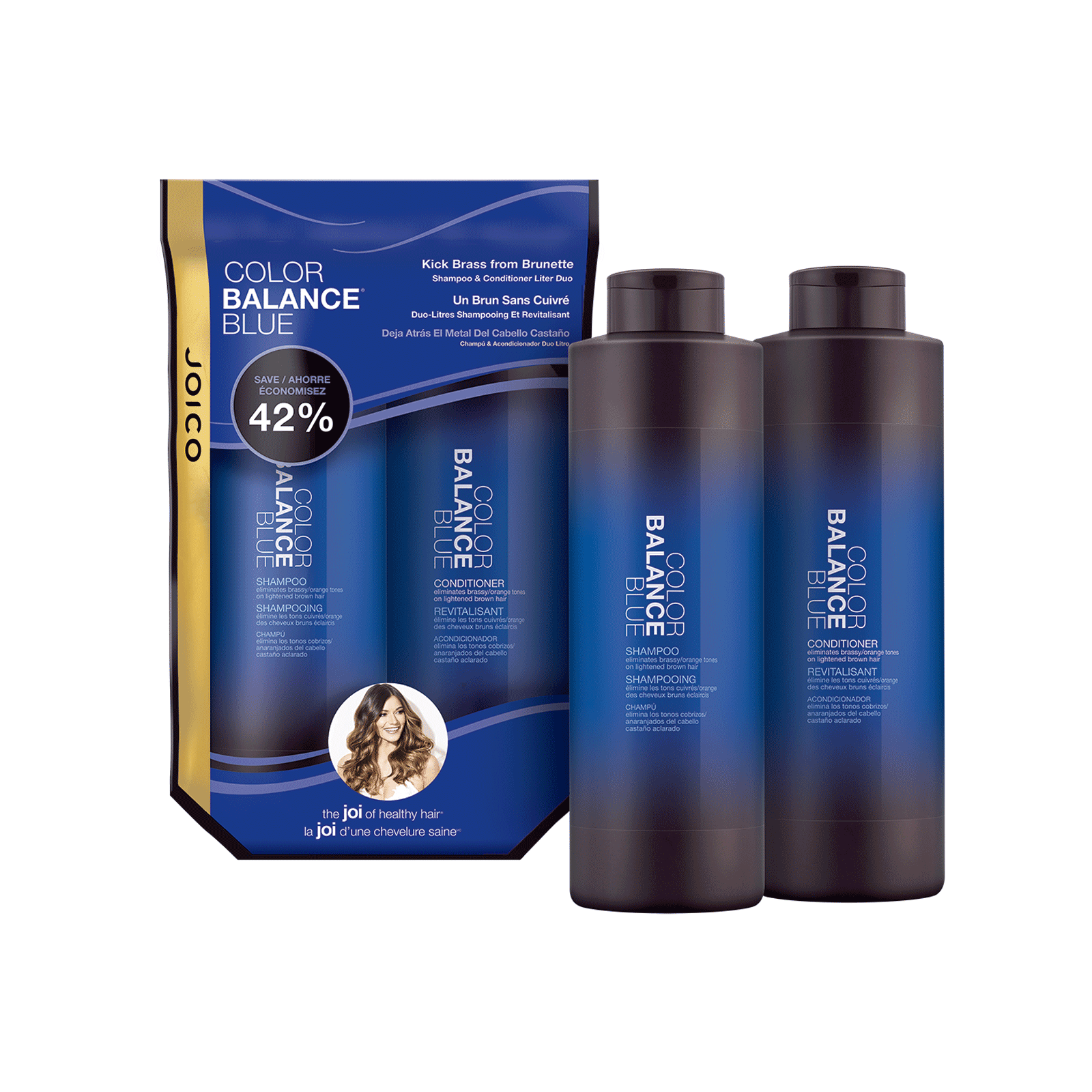 Color Balance Blue Shampoo, Conditioner Liter Duo Joico CosmoProf