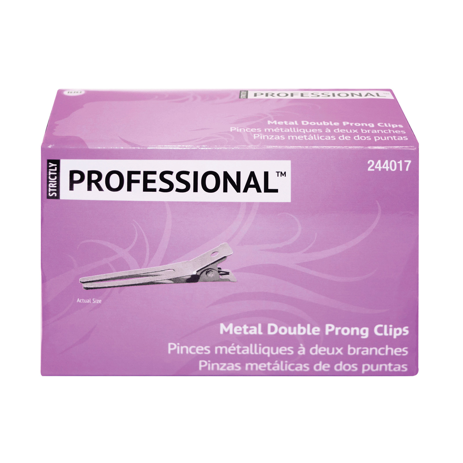 Metal Double Prong Clips 100 count Strictly Professional CosmoProf