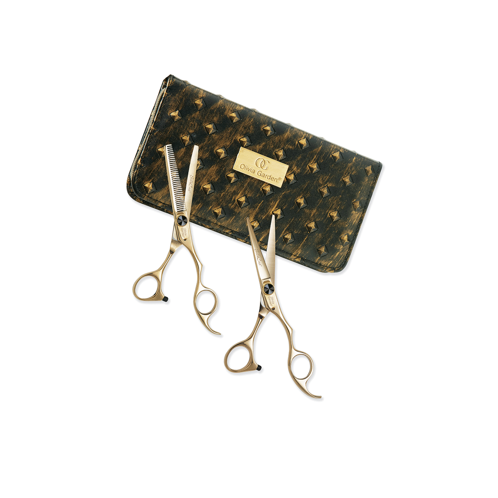Silkcut Black And Gold Shear Thinner Case Olivia Garden