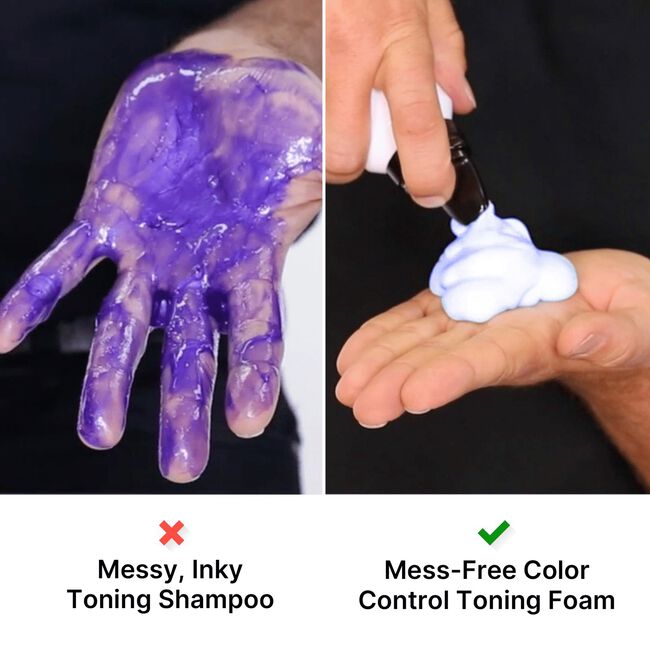 Color Control Blue Toning + Styling Foam for Dark Hair