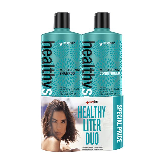 Healthy Sexy Hair Moisturizing Shampoo,Conditioner Liter Duo