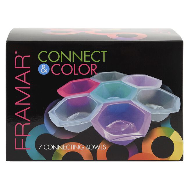Connect and Color Bowls Rainbow - 7 Piece