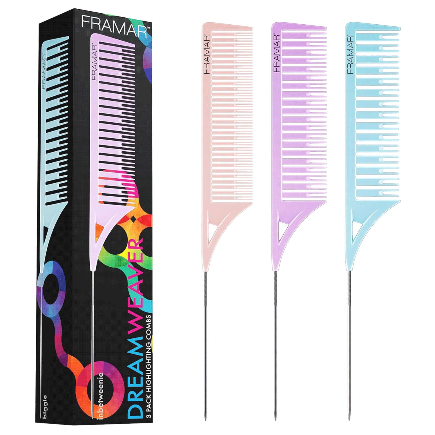 Pastel Dream Weaver Highlighting Combs Set Framar CosmoProf