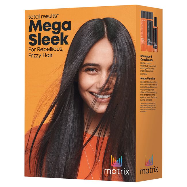 Mega Sleek Shampoo, Conditioner, Varnish