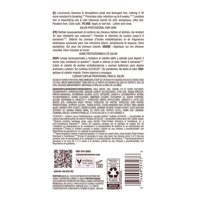Keratin Phyto-Protein Strengthening Shampoo
