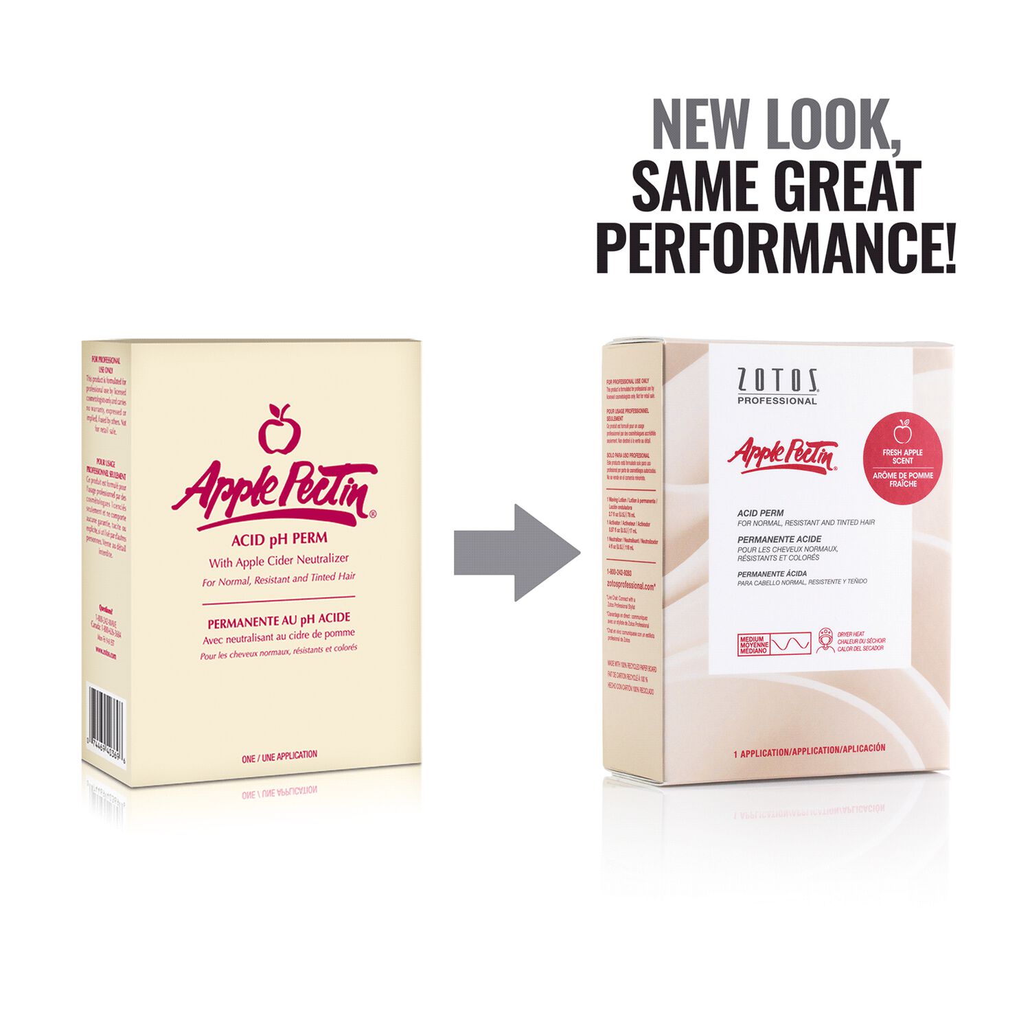 Apple Pectin Acid Perm for Normal, Resistant & Tinted Hair Zotos CosmoProf