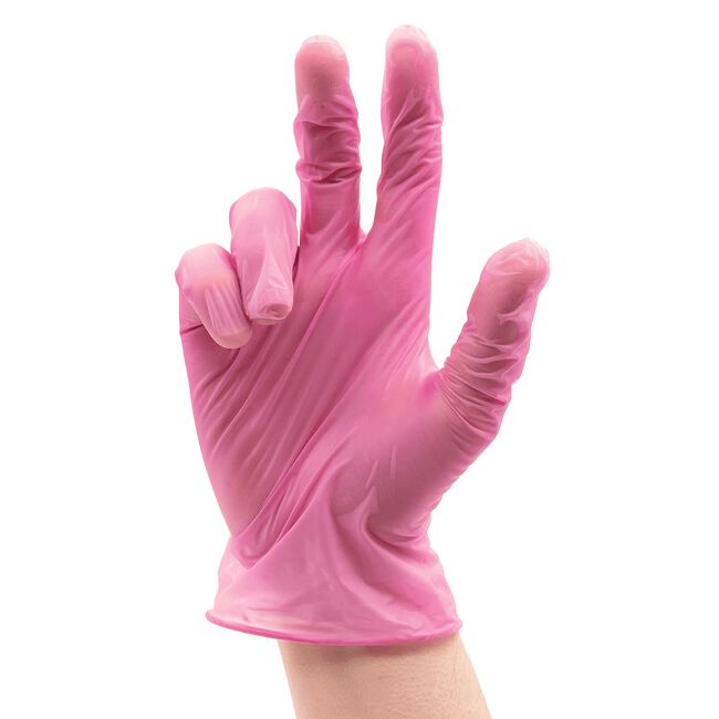 Extra Large Pink Vinyl Disposable Gloves