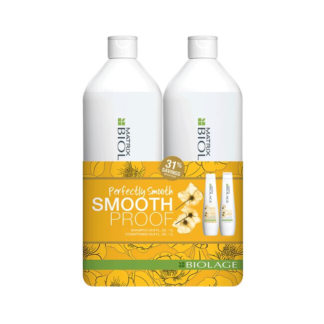 SmoothProof Shampoo, Conditioner Liter Duo
