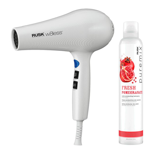 W8less Blow Dryer, Pomegranate Color Protecting Spray