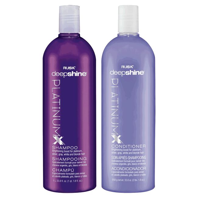 Deepshine PlatinumX Shampoo, Conditioner Liter Duo