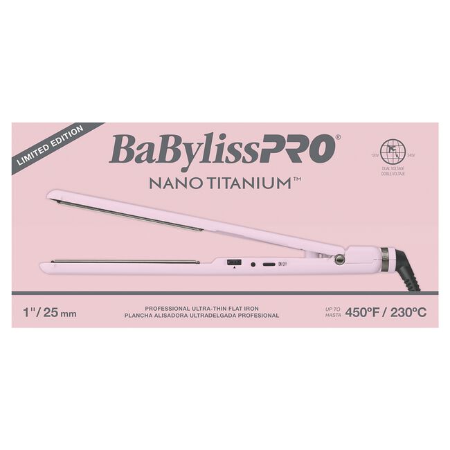 Pink Nano Titanium 1 Inch Ultra-Thin Flat Iron