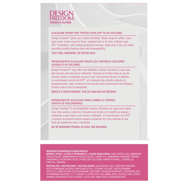 Design Freedom Alkaline Perm for Tinted Hair