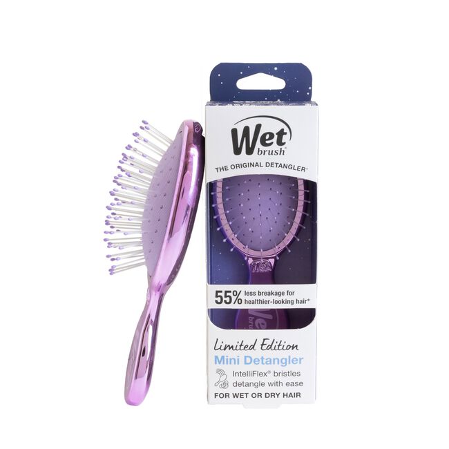 Purple Festive Mini Detangler Brush