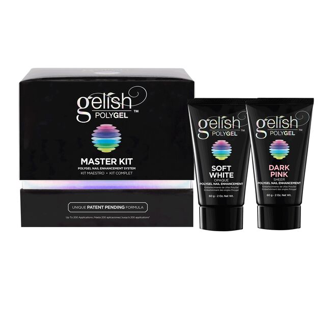PolyGel Master Kit with Dark Pink and Soft White