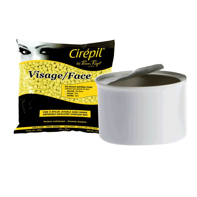 Cirepil Empty Tin with Visage Facial Bead Wax alb