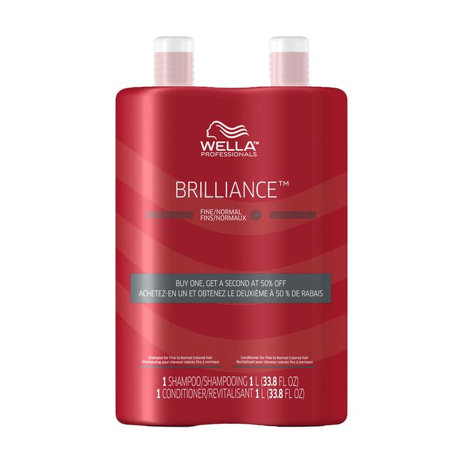 Brilliance Shampoo, Conditioner for Fine Hair Liter Duo
