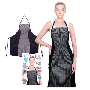 Grey Pinstripe Slim Apron
