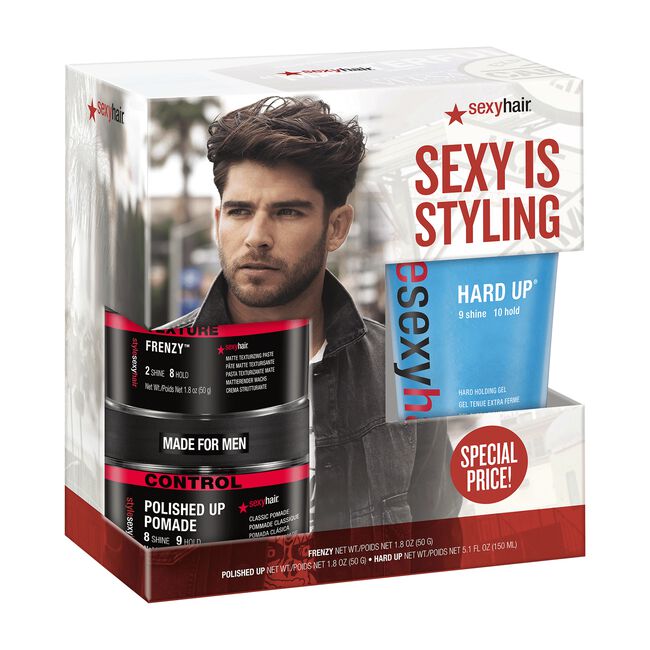 Style Sexy Hair Frenzy Paste, Hard Up Gel,Polished Up Pomade