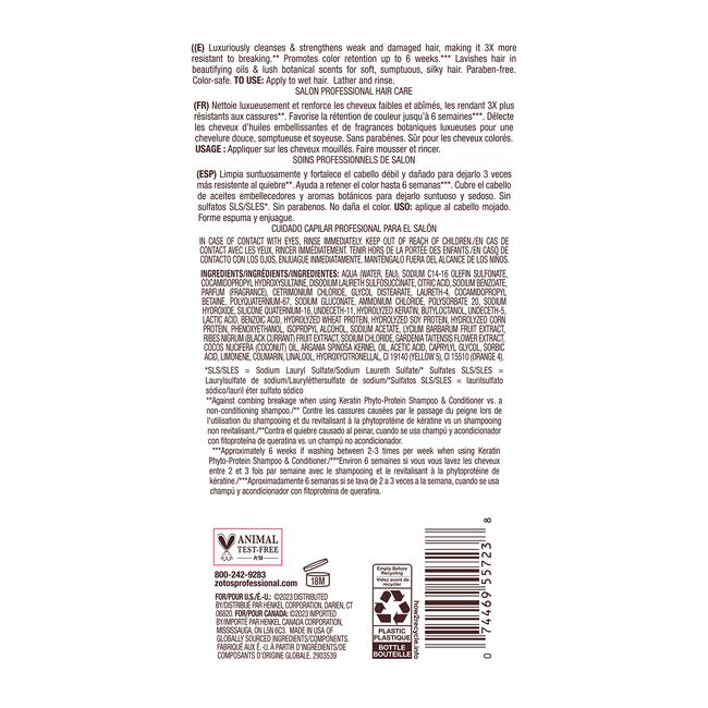 Keratin Phyto-Protein Strengthening Shampoo