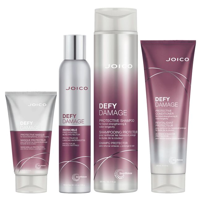 Defy Damage Shampoo, Conditioner, Masque, Anti-Frizz Spray