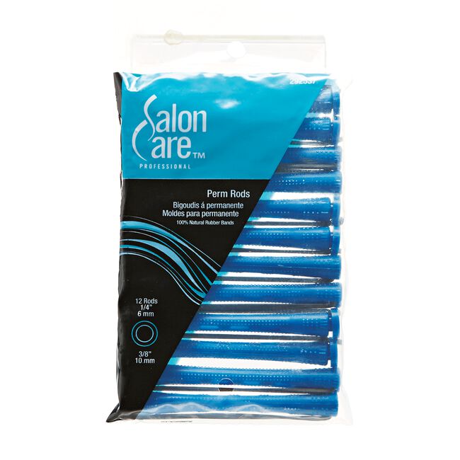 Salon Care Curved Perm Rod Large Blue - 12 Pack