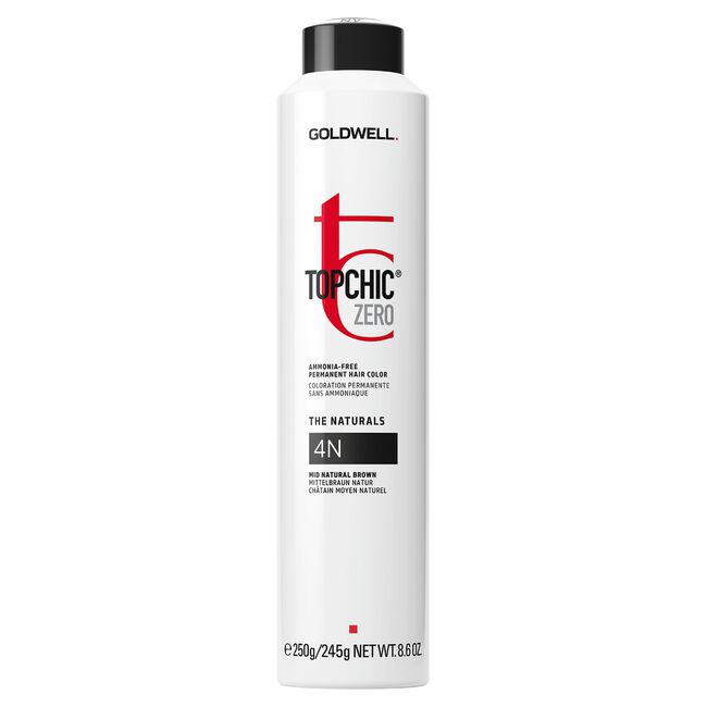 4N Mid Natural Brown Topchic Zero Permanent Hair Color Canister