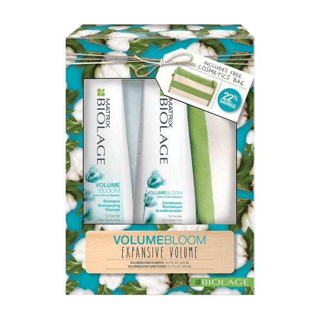 VolumeBloom Shampoo, Conditioner with Travel Bag