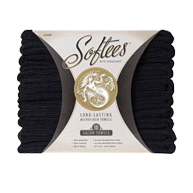 Softees Microfiber Black Towels