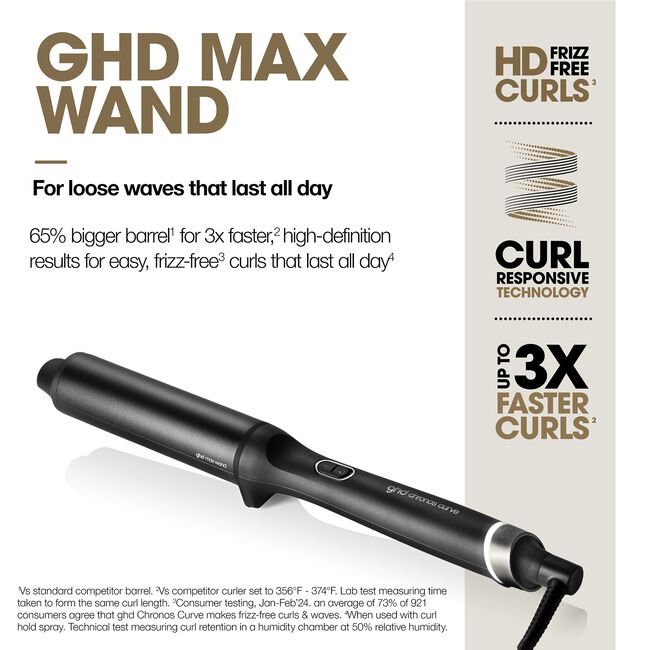 Black Chronos Curve Max 1.5 Inch Wand