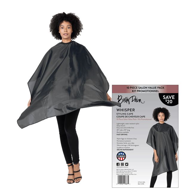 Betty Dain Whisper Styling Capes - 10 Pack