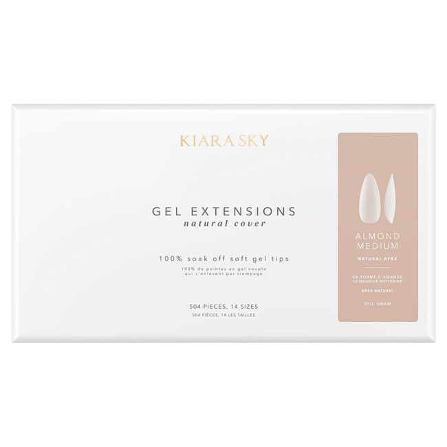 Almond Medium Natural Cover Gel Extensions
