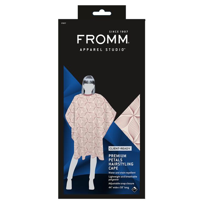 Premium Client Hairstyling Cape Petal Print