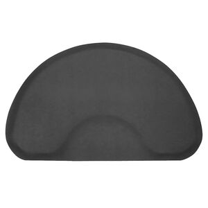 Black Half-Circle Floor Mat