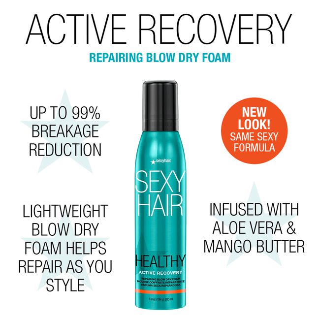 Healthy Sexy Hair Active Recovery Repairing Blow Dry Foam