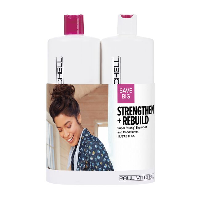 Super Strong Daily Shampoo, Conditioner Liter Duo