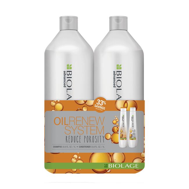 Oil Renew Shampoo, Conditioner Liter Duo