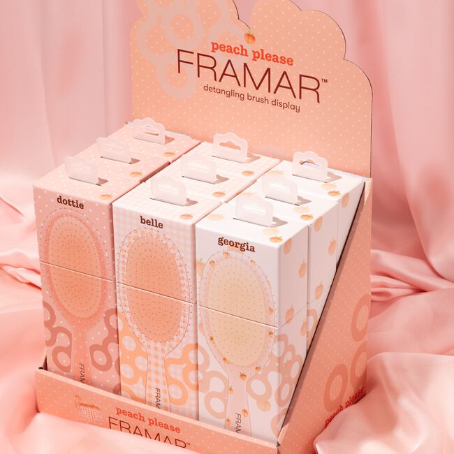 Peach Please Detangler Brush Display