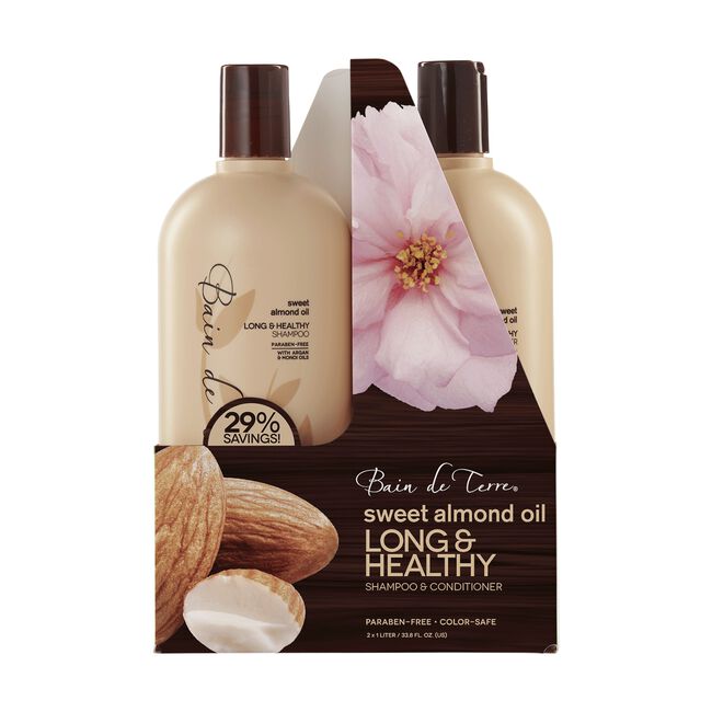 Sweet Almond Oil Shampoo, Conditioner Liter Duo