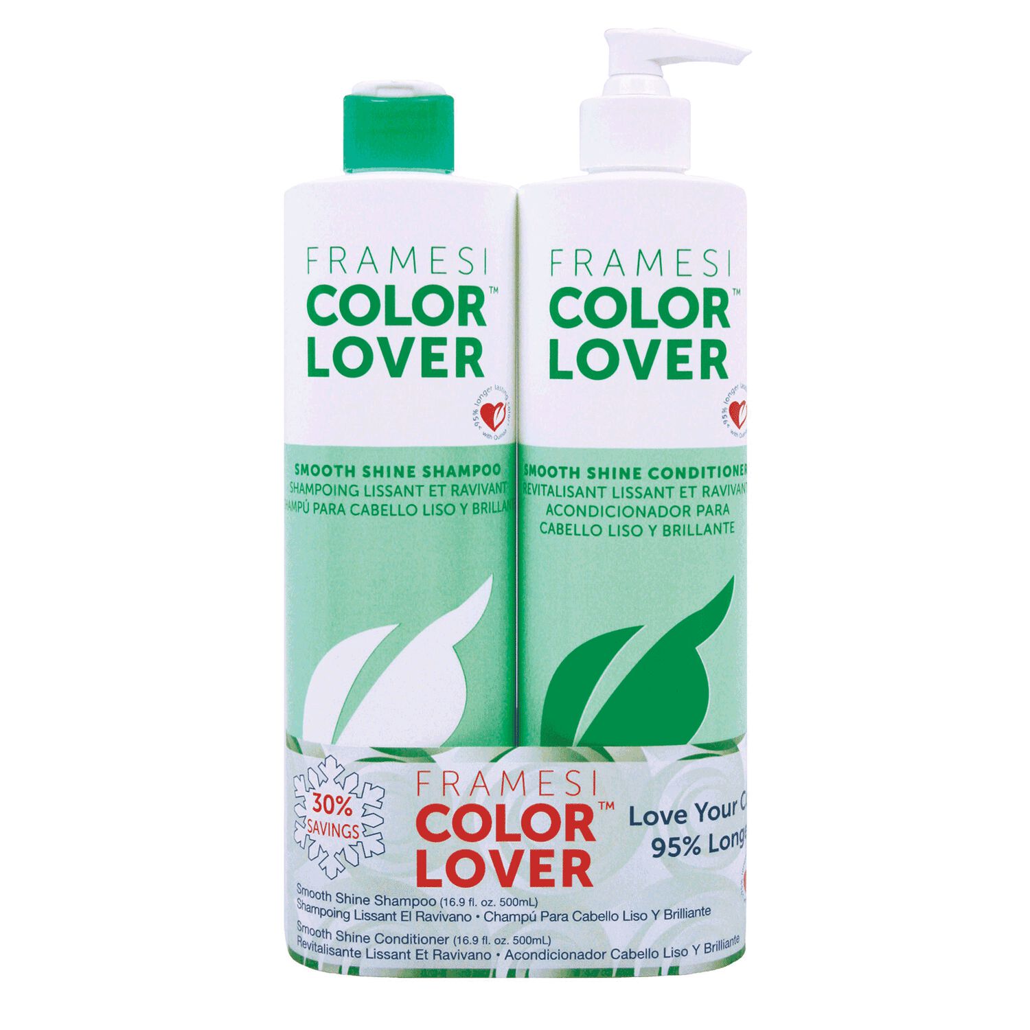 Color Lover Smooth Shine Shampoo & Conditioner Duo Framesi CosmoProf