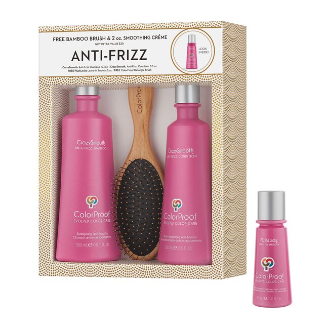 Crazy Smooth Anti-Frizz Shampoo, Conditioner, Plush Locks