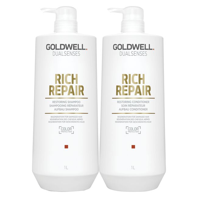 Dualsenses Rich Repair Shampoo, Conditioner Liter Goldwell USA | CosmoProf